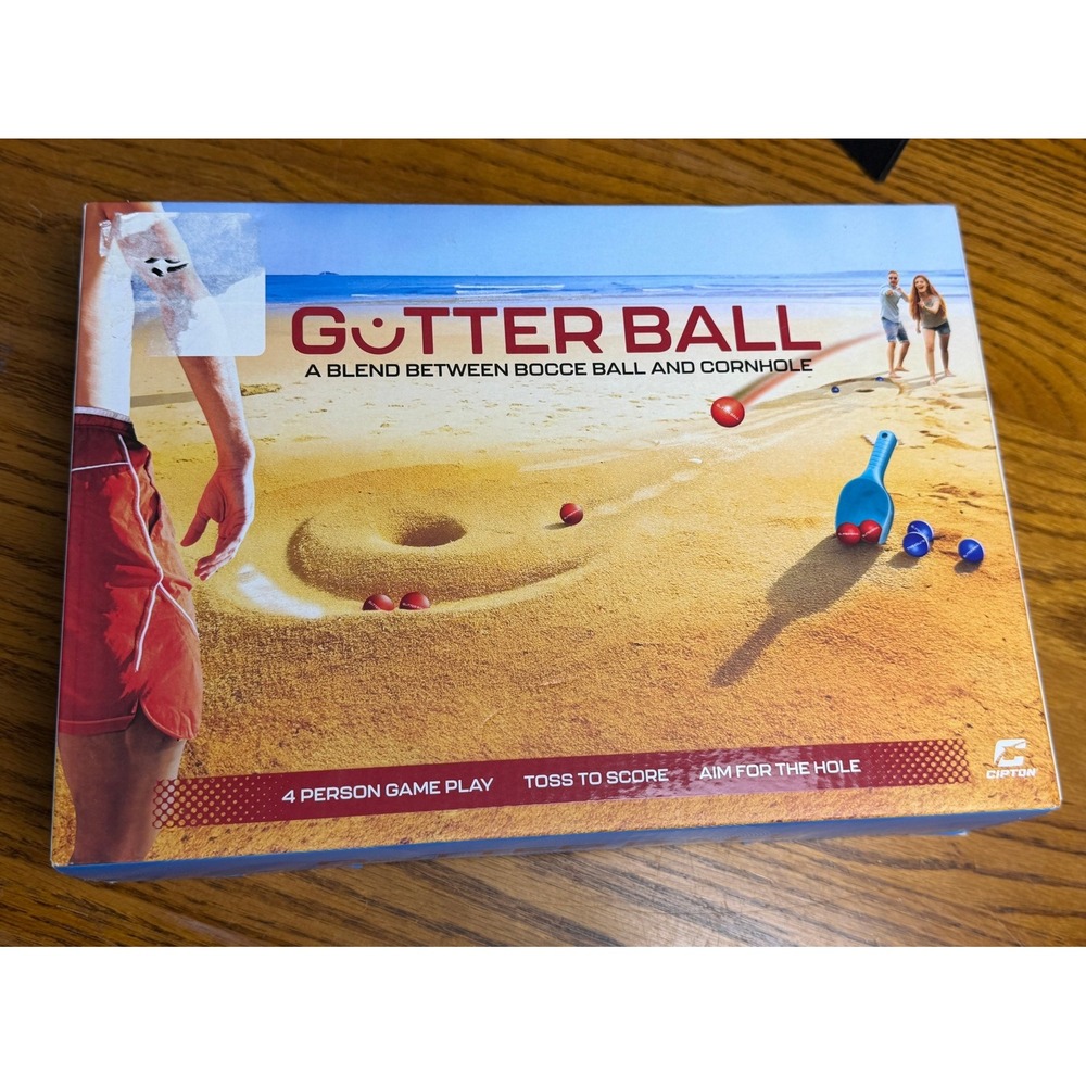 Cipton Gutter Ball: Sand Cornhole Game, Beach Bocce Set, CPOG254GB, NEW